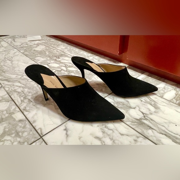 Paul Andrew Certosa black suede mules, 39.5/8-8.5 - Picture 1 of 5